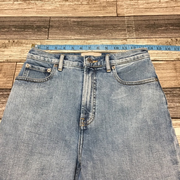 Everlane The Way High Sailor Jean Women’s 26 Crop Blue Light Wash (Inseam 26) - Picture 4 of 9